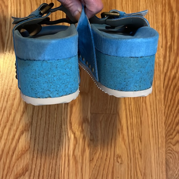 Free People x Intentionally Rule Breaker Suede Sandals  Size 8 NIB - Picture 10 of 12